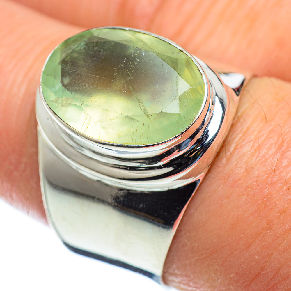 Prehnite Rings handcrafted by Anasilvercos - RING50083
