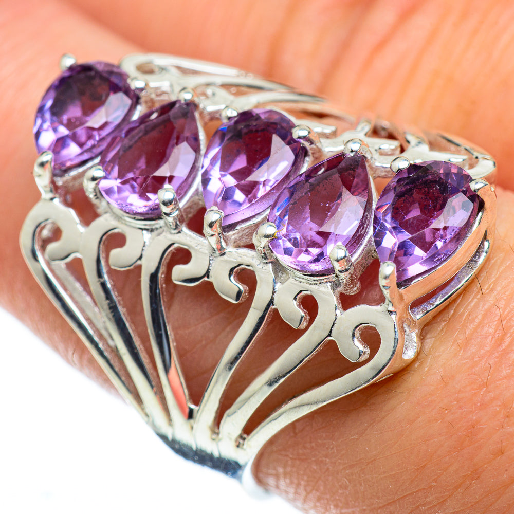 Color Change Alexandrite (Lab.) Rings handcrafted by Anasilvercos - RING50098