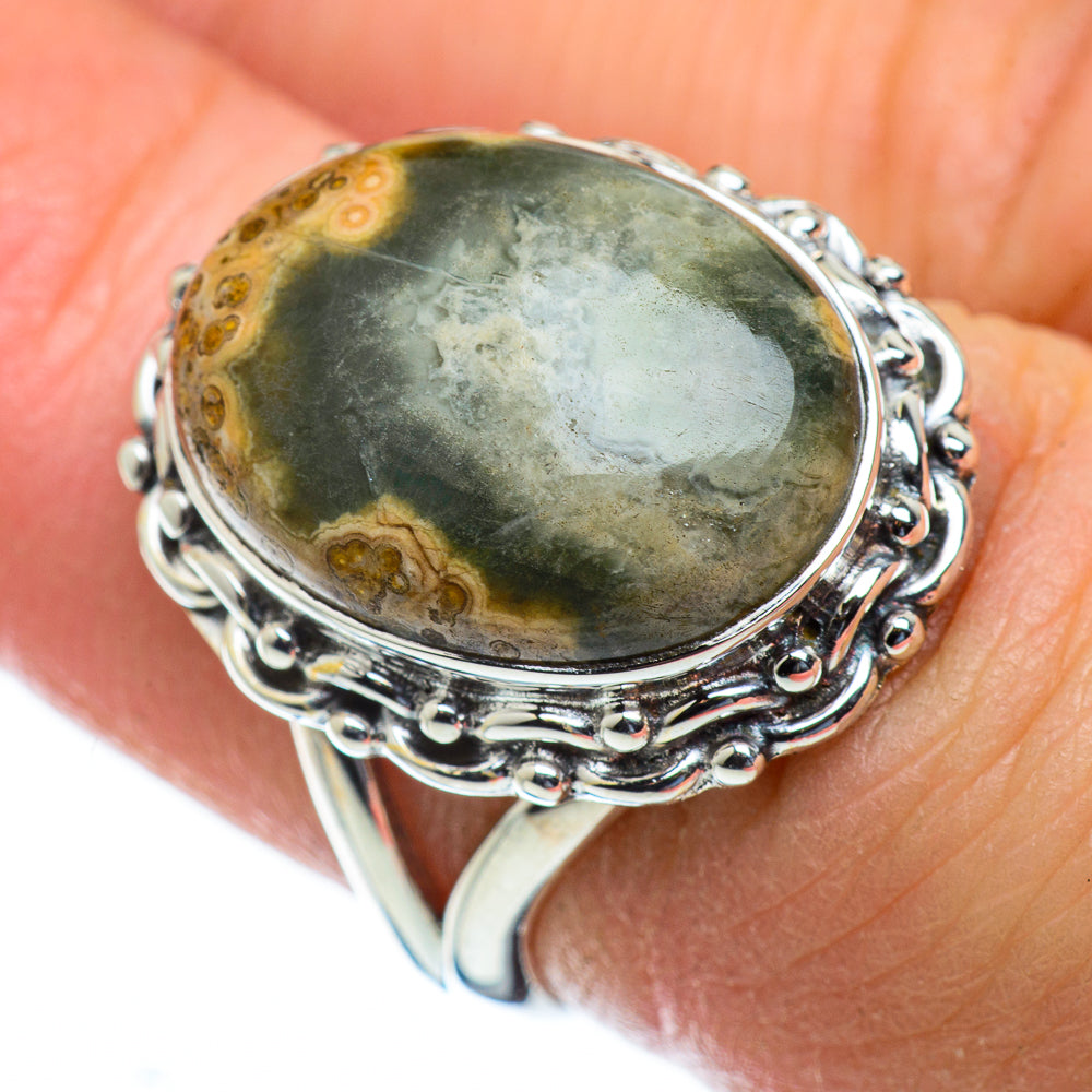 Ocean Jasper Rings handcrafted by Anasilvercos - RING50101