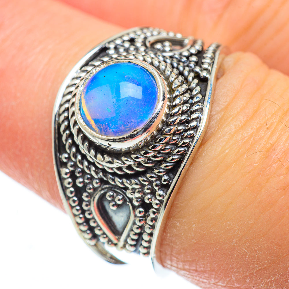 Ethiopian Opal Rings handcrafted by Anasilvercos - RING50127