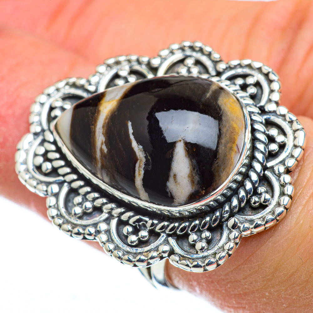 Peanut Wood Jasper Rings handcrafted by Anasilvercos - RING50235