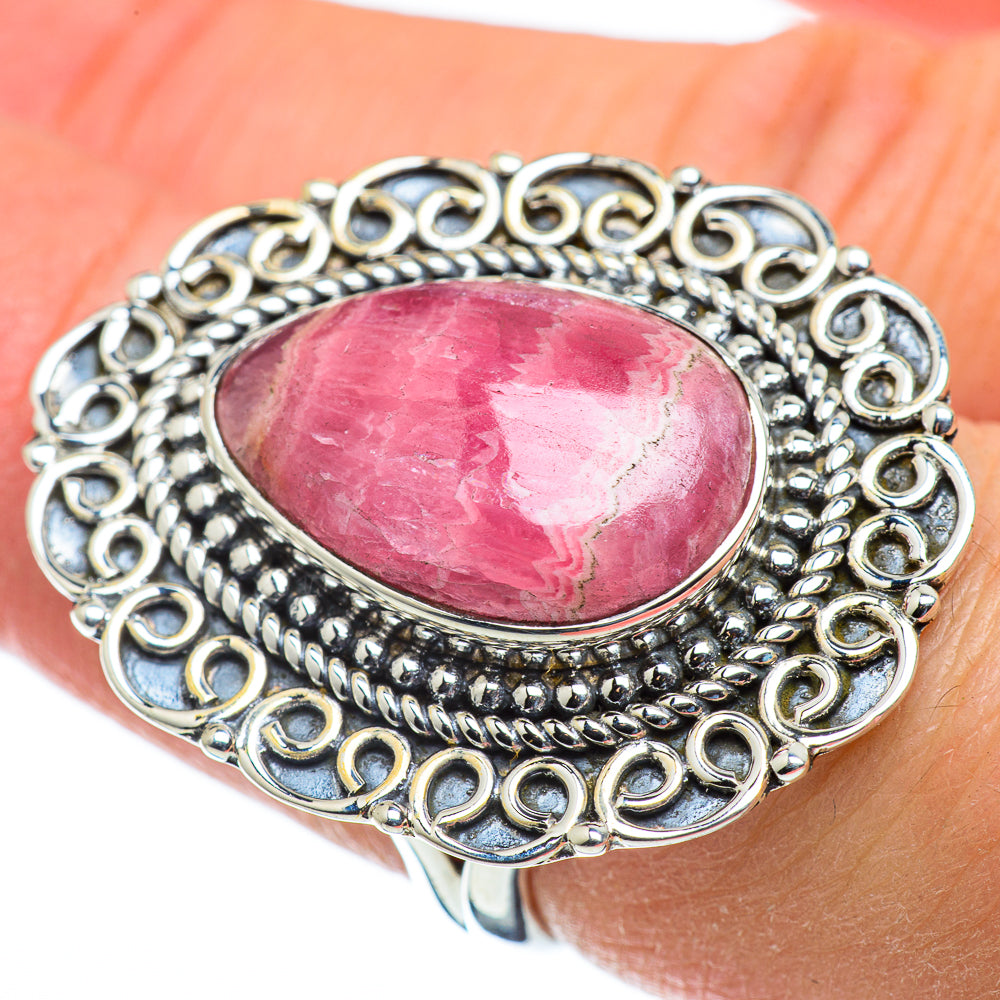 Rhodochrosite Rings handcrafted by Anasilvercos - RING50237