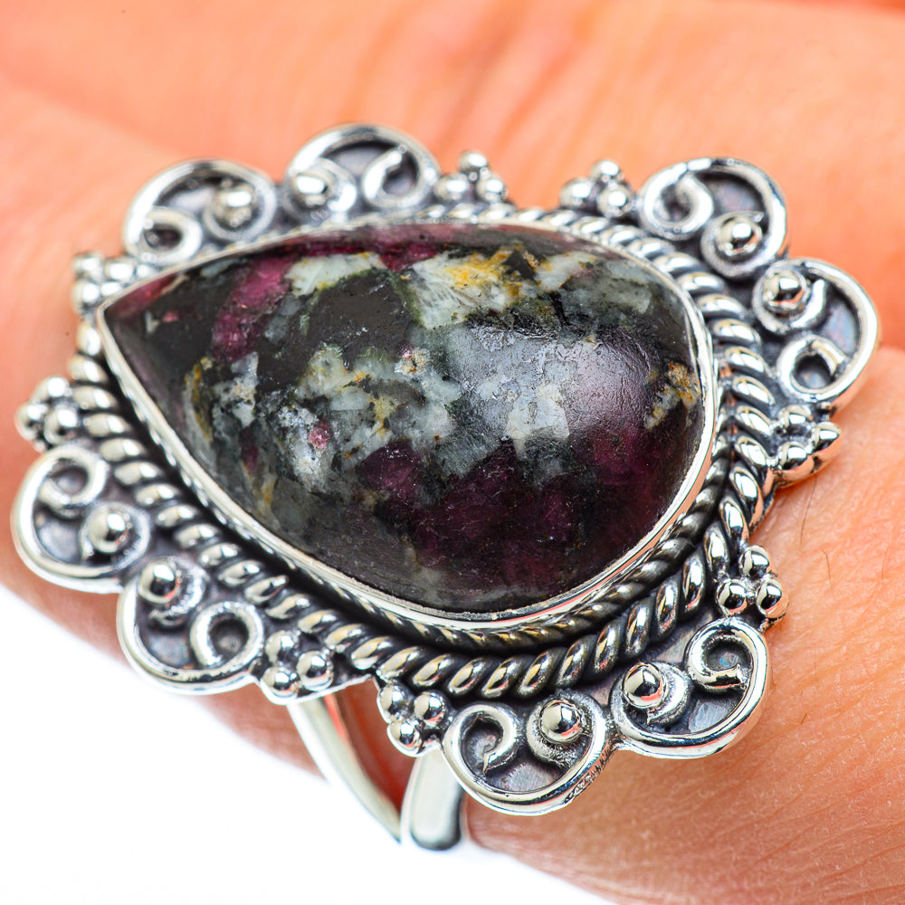 Russian Eudialyte Rings handcrafted by Anasilvercos - RING50278