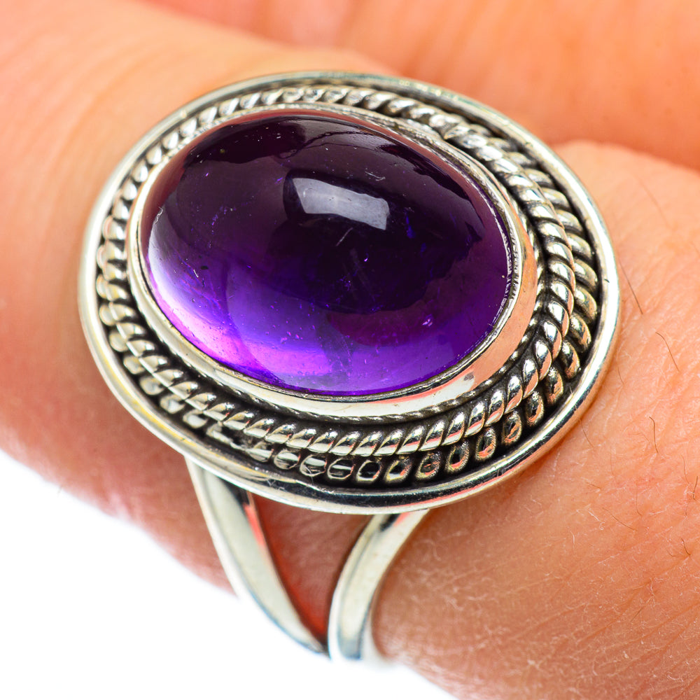 Amethyst Rings handcrafted by Anasilvercos - RING50335
