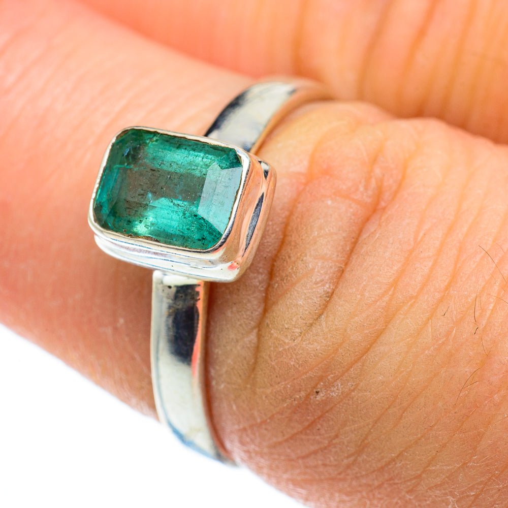 Zambian Emerald Rings handcrafted by Anasilvercos - RING50385