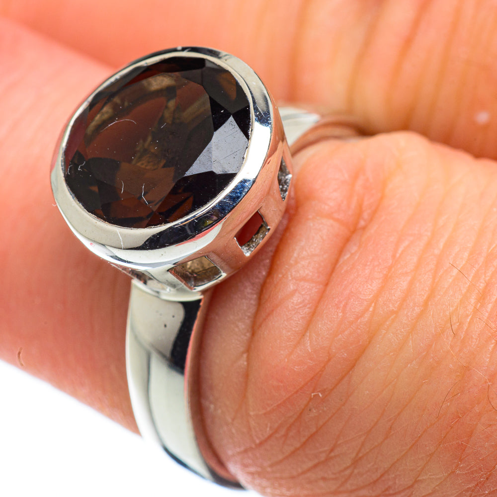 Smoky Quartz Rings handcrafted by Anasilvercos - RING50417