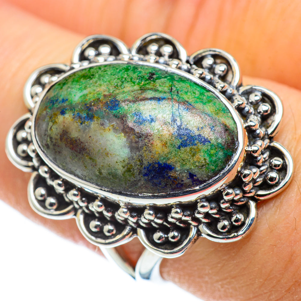 Azurite Rings handcrafted by Anasilvercos - RING50433