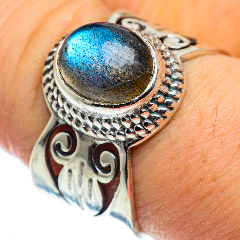 Labradorite Rings handcrafted by Anasilvercos - RING50442