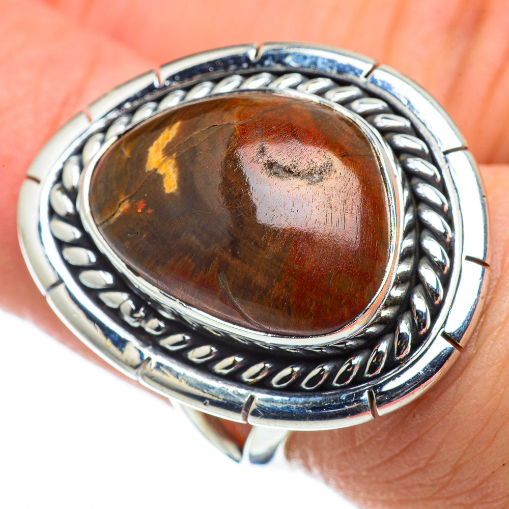 Petrified Wood Rings handcrafted by Anasilvercos - RING50448