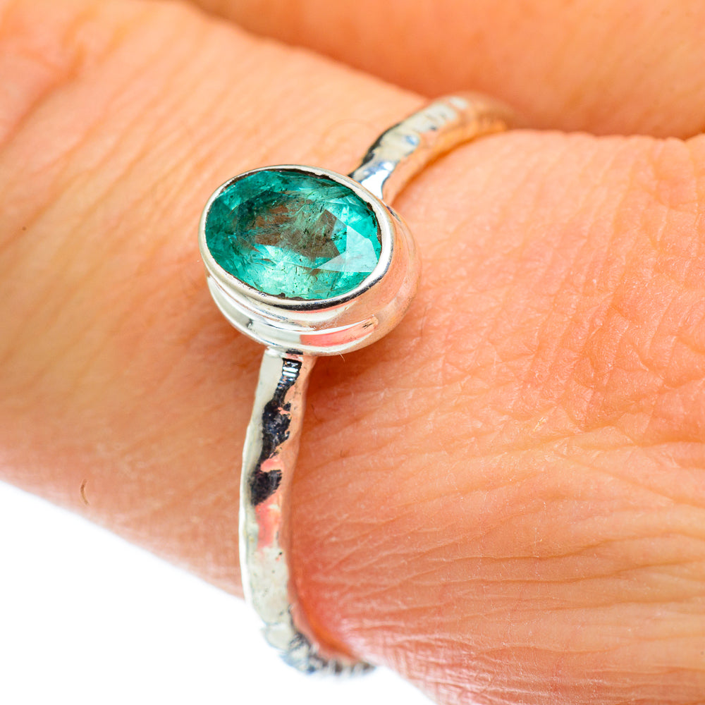 Zambian Emerald Rings handcrafted by Anasilvercos - RING50473