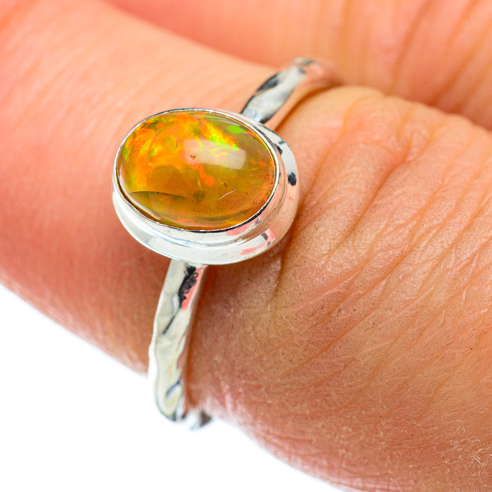 Ethiopian Opal Rings handcrafted by Anasilvercos - RING50490