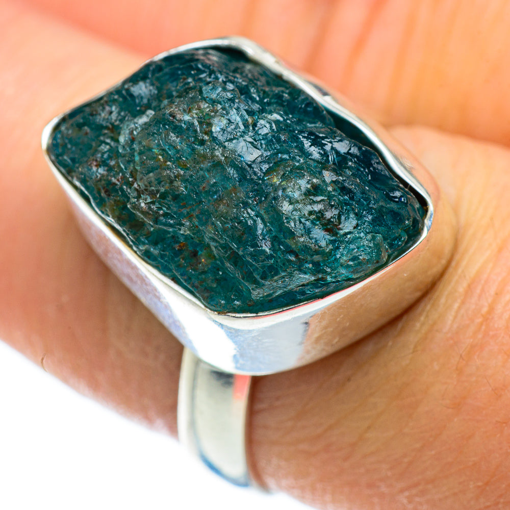 Blue Fluorite Rings handcrafted by Anasilvercos - RING50496