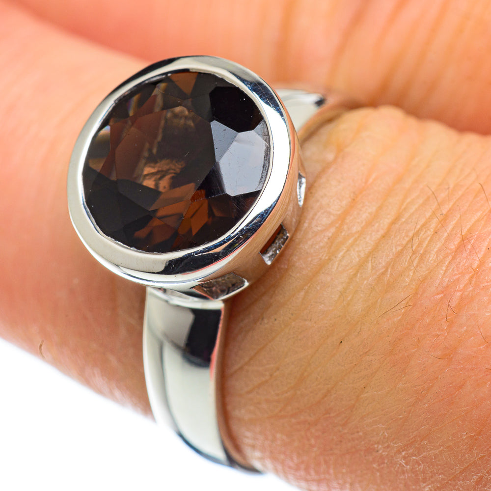 Smoky Quartz Rings handcrafted by Anasilvercos - RING50501