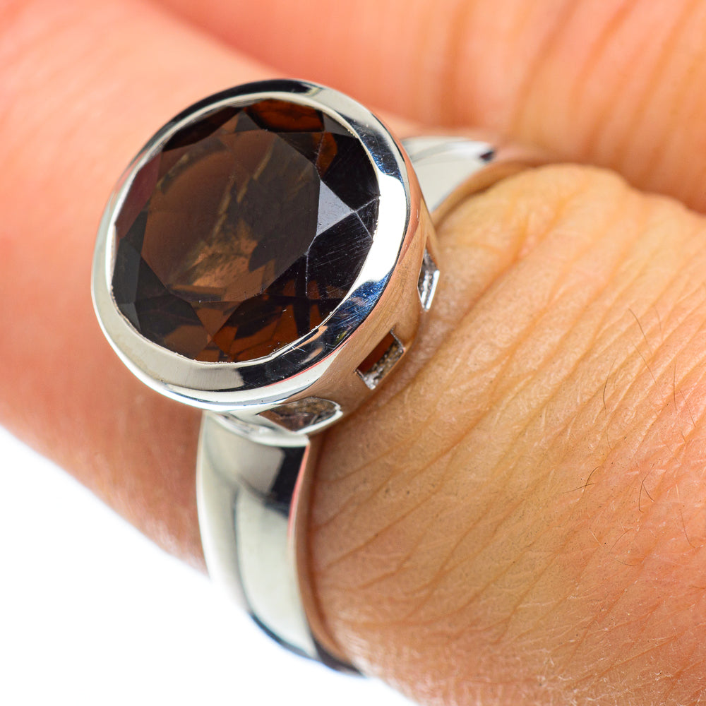 Smoky Quartz Rings handcrafted by Anasilvercos - RING50561