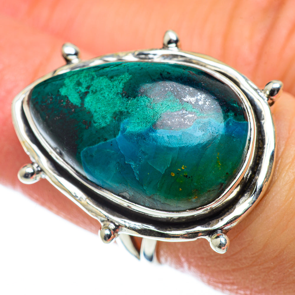 Chrysocolla Rings handcrafted by Anasilvercos - RING50658