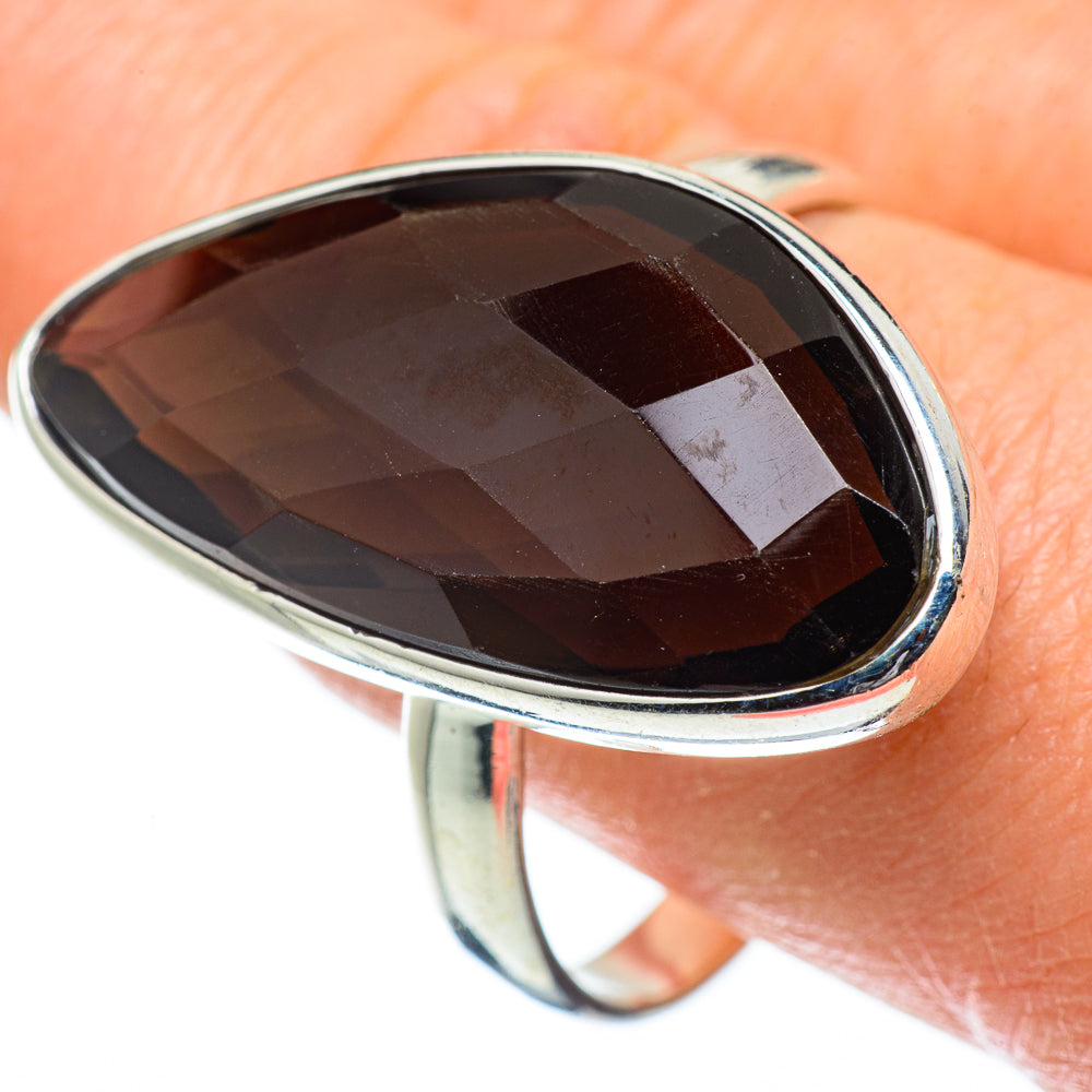 Smoky Quartz Rings handcrafted by Anasilvercos - RING50675