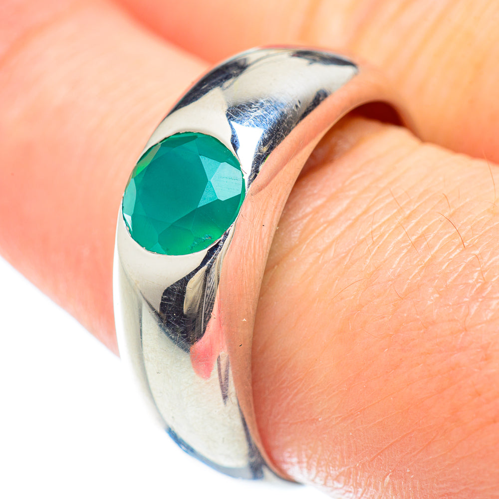 Green Onyx Rings handcrafted by Anasilvercos - RING50735