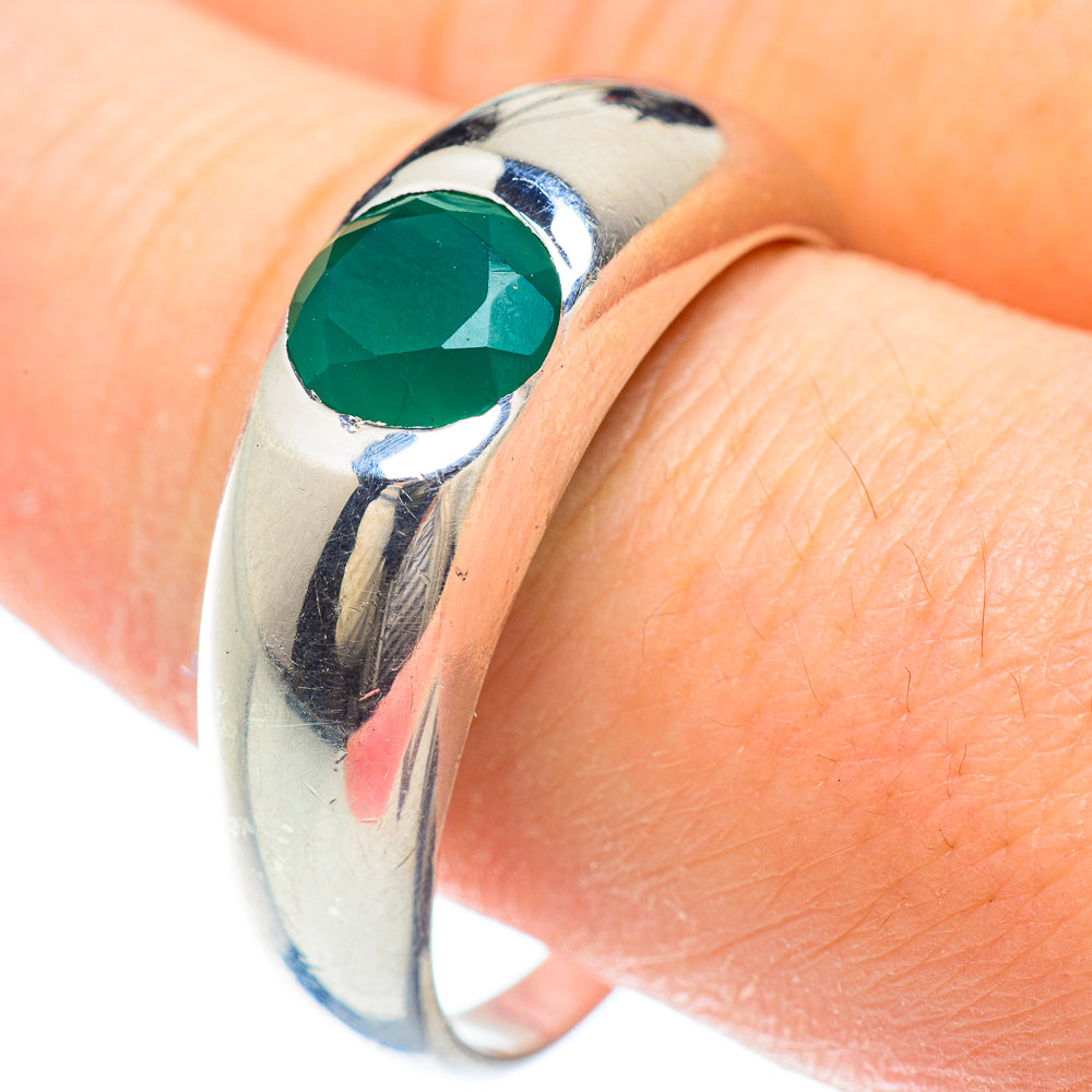 Green Onyx Rings handcrafted by Anasilvercos - RING50765