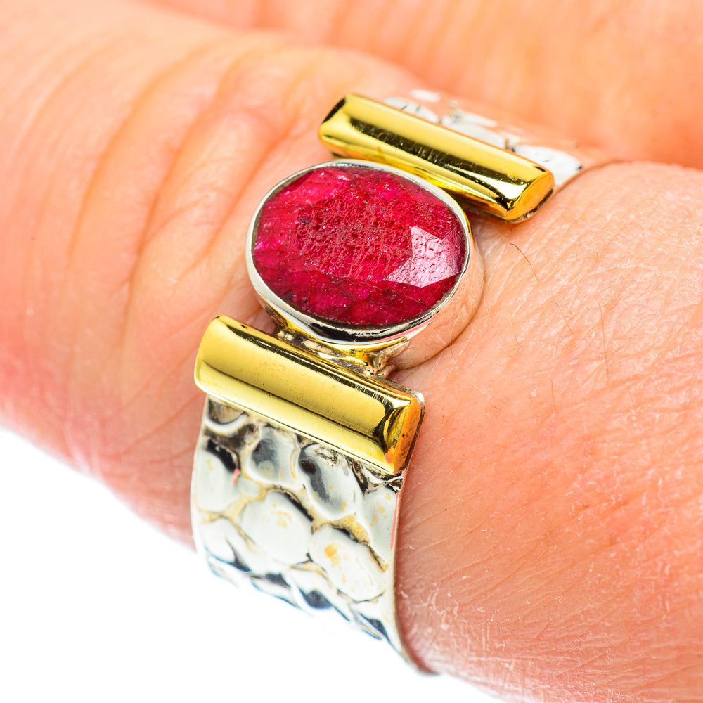 Red Sillimanite Rings handcrafted by Anasilvercos - RING51075