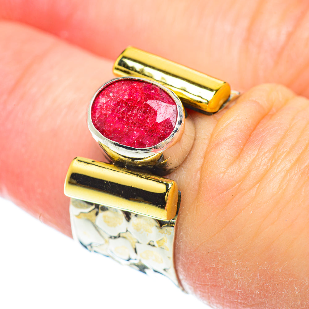Red Sillimanite Rings handcrafted by Anasilvercos - RING51103
