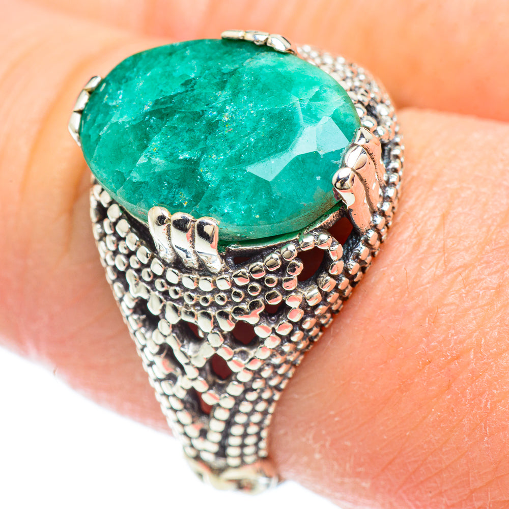 Green Sillimanite Rings handcrafted by Anasilvercos - RING51172