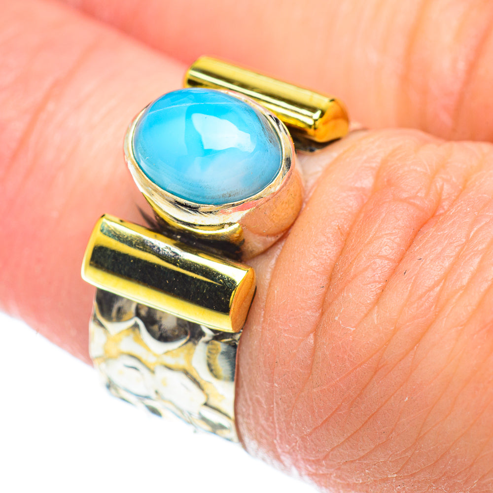 Larimar Rings handcrafted by Anasilvercos - RING51190