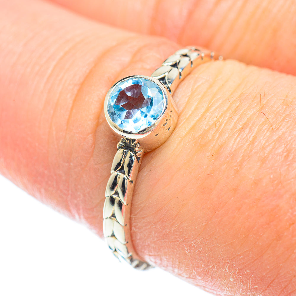Blue Topaz Rings handcrafted by Anasilvercos - RING51226