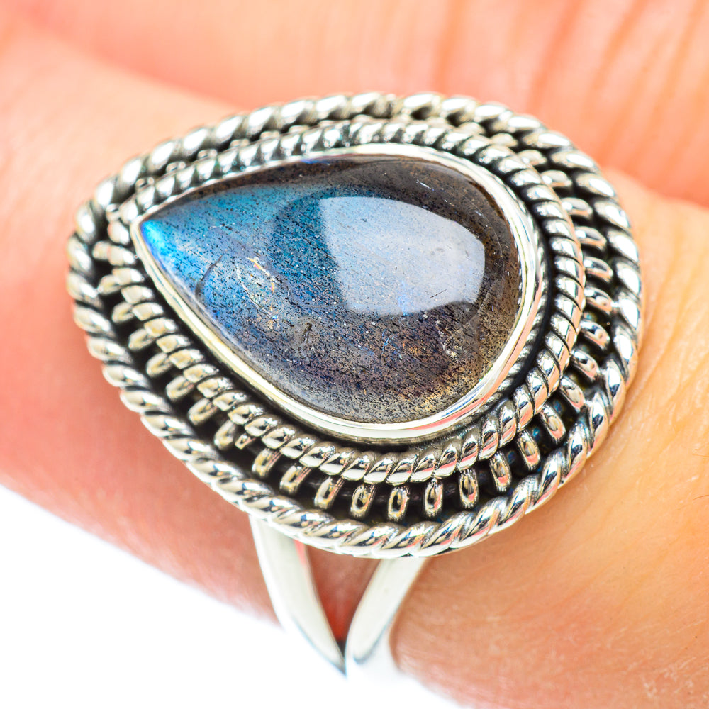 Labradorite Rings handcrafted by Anasilvercos - RING51256