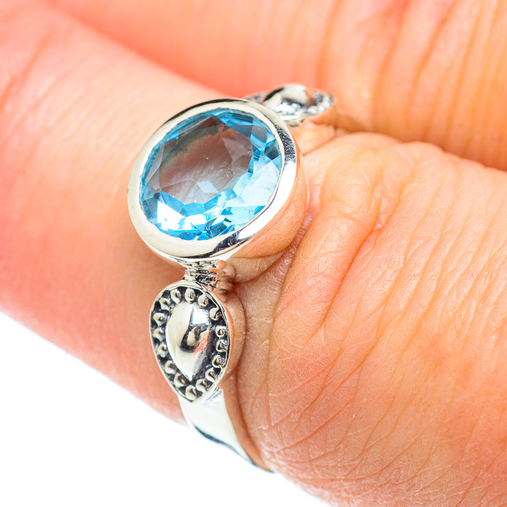 Blue Topaz Rings handcrafted by Anasilvercos - RING51271