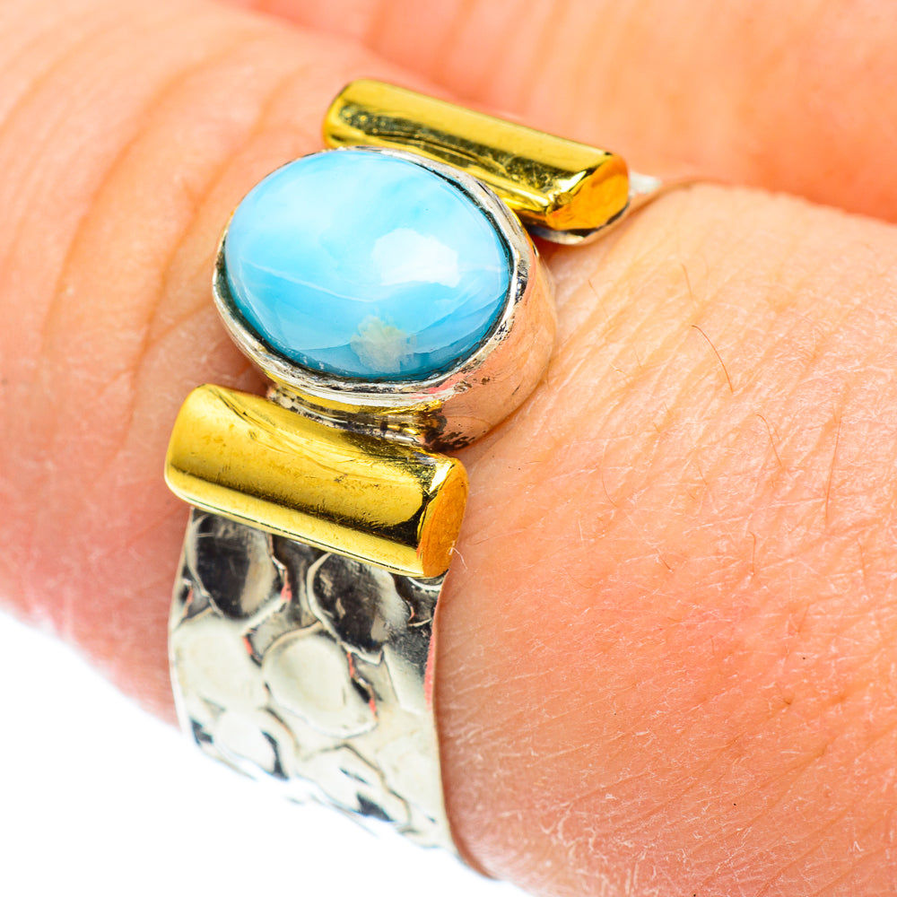 Larimar Rings handcrafted by Anasilvercos - RING51304