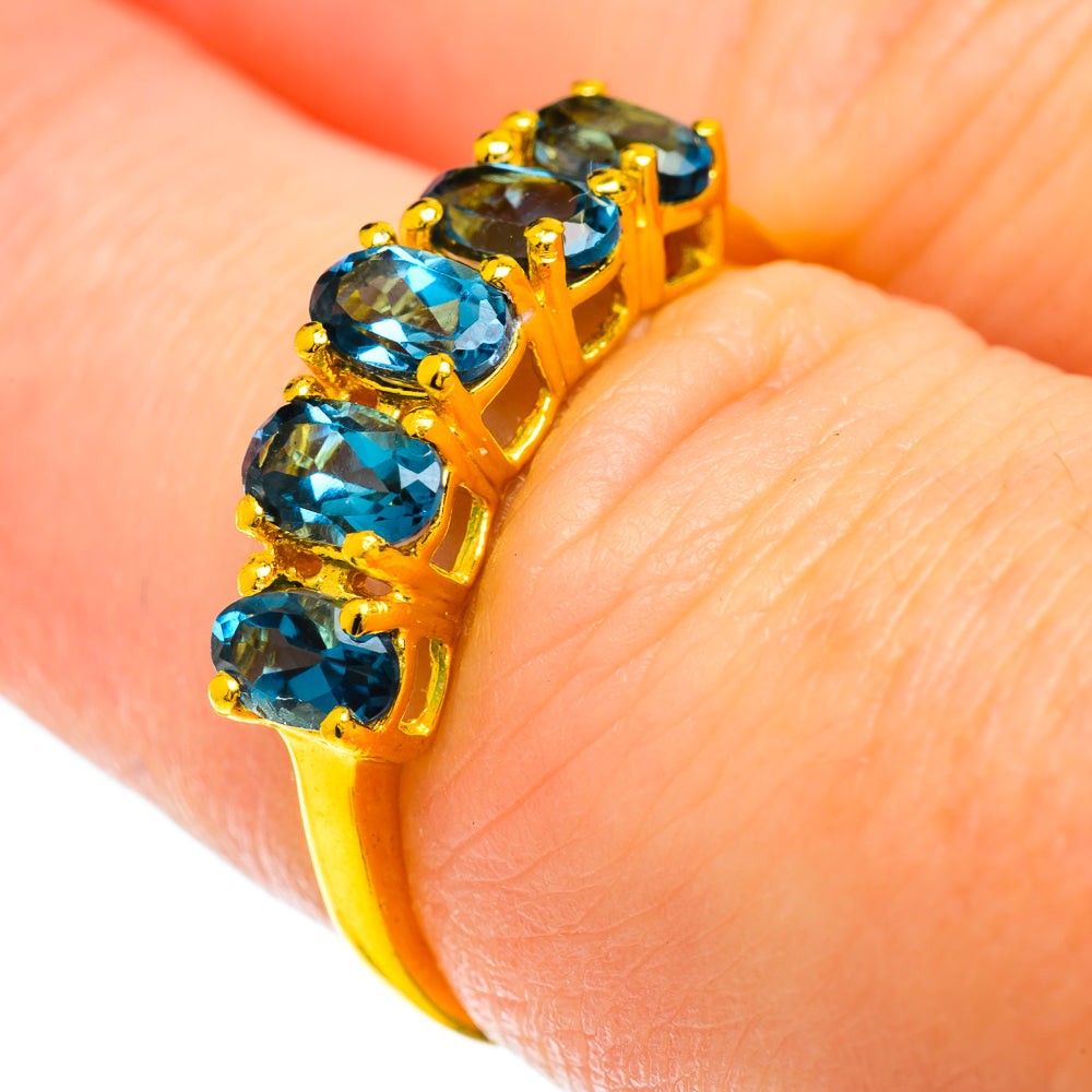 Blue Topaz Rings handcrafted by Anasilvercos - RING51386