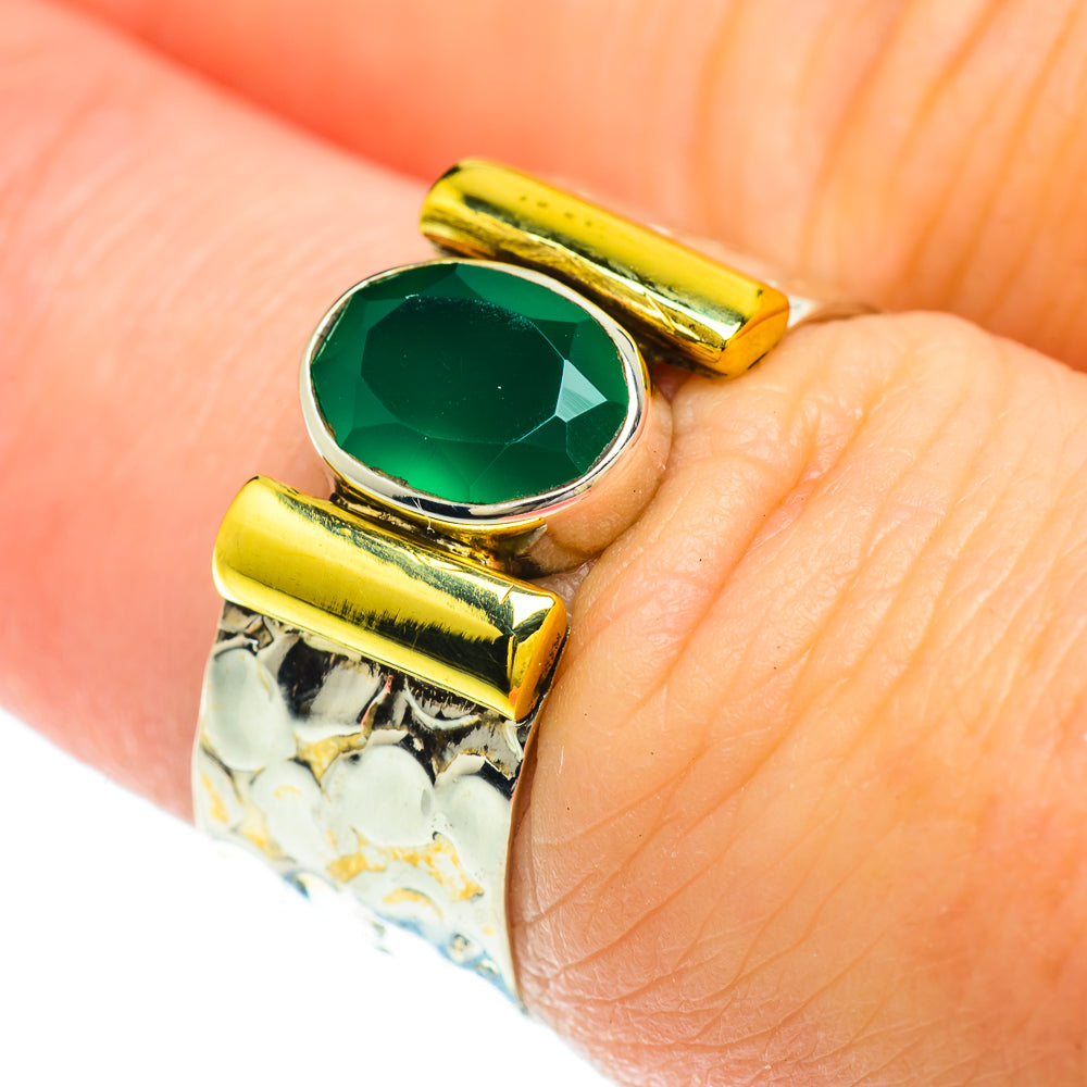 Green Onyx Rings handcrafted by Anasilvercos - RING51389