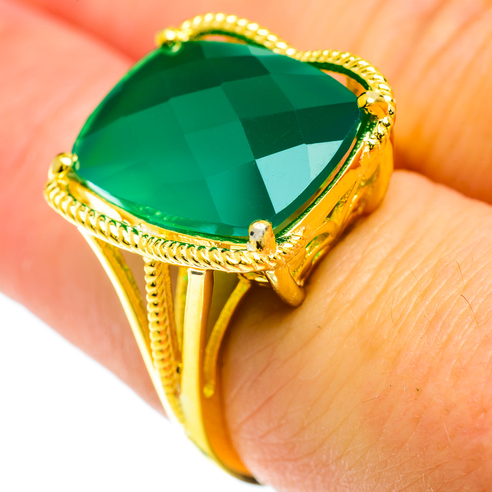 Green Onyx Rings handcrafted by Anasilvercos - RING51415