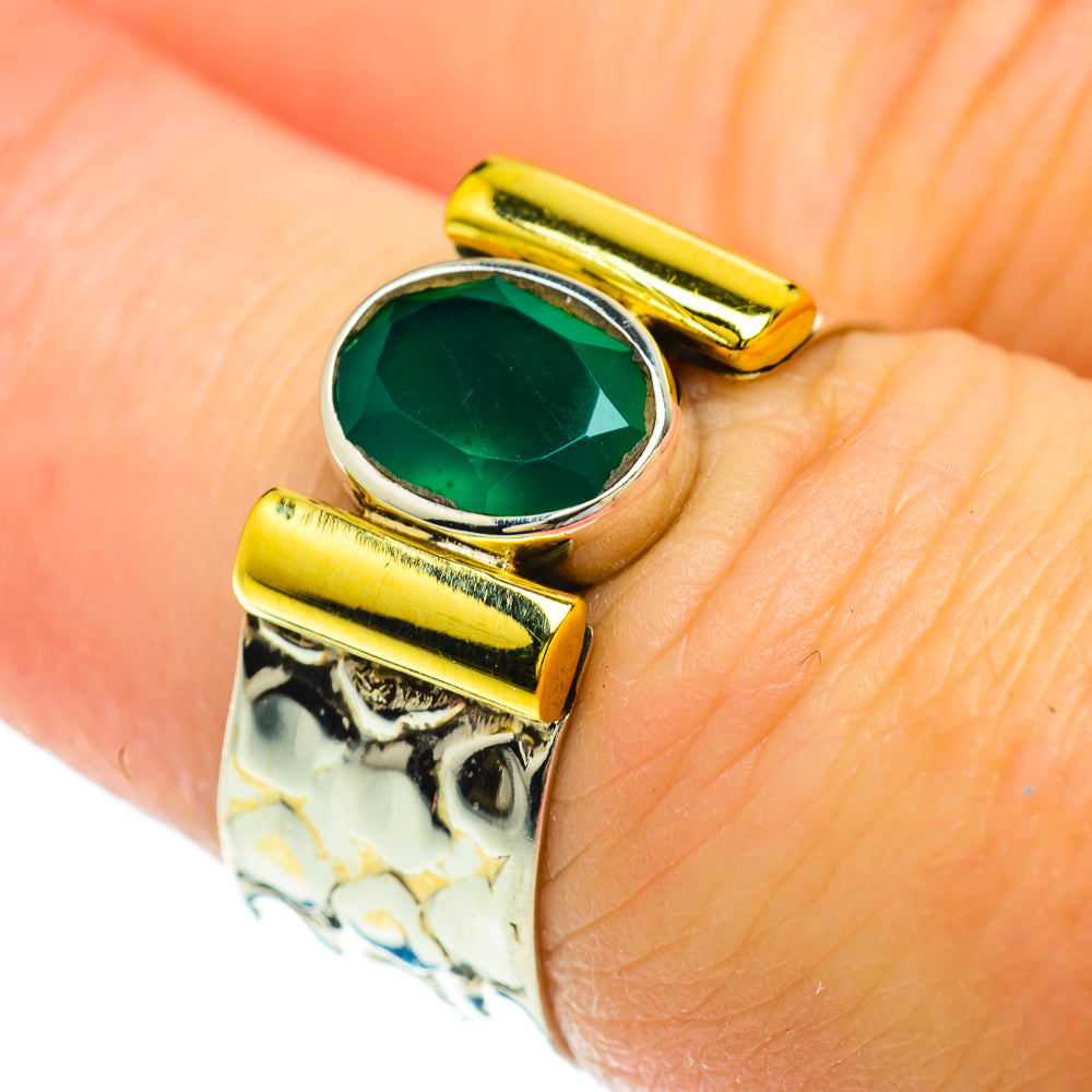 Green Onyx Rings handcrafted by Anasilvercos - RING51440