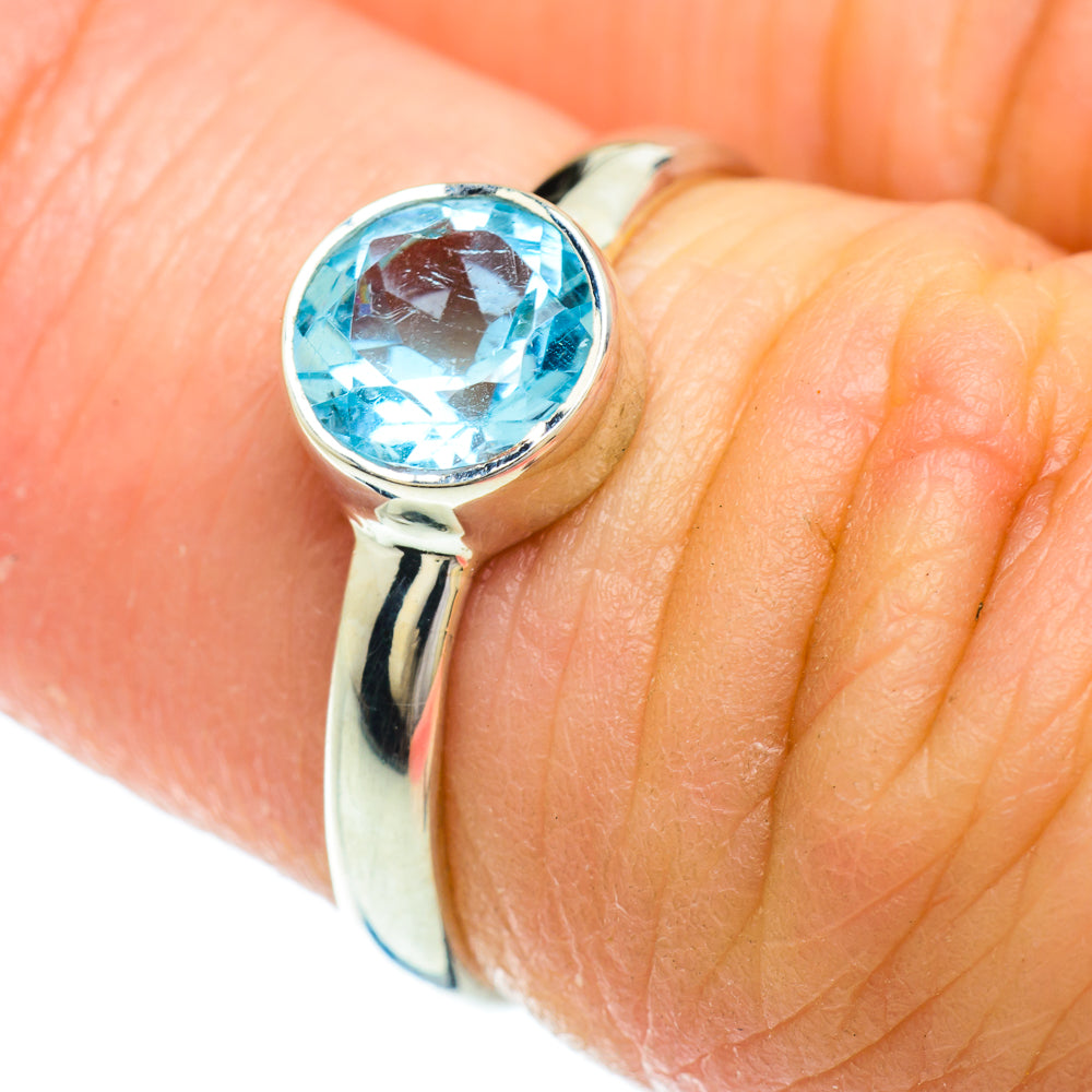 Blue Topaz Rings handcrafted by Anasilvercos - RING51512