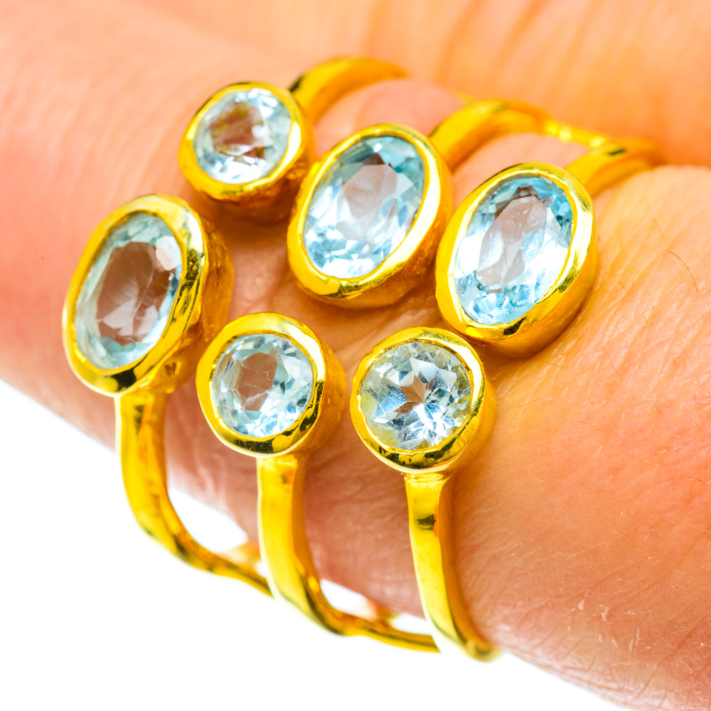 Blue Topaz Rings handcrafted by Anasilvercos - RING51552