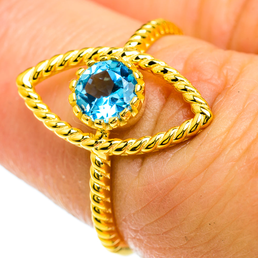 Blue Topaz Rings handcrafted by Anasilvercos - RING51555