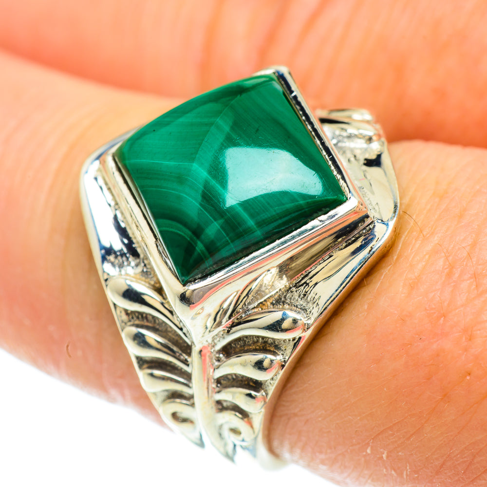 Malachite Rings handcrafted by Anasilvercos - RING51604