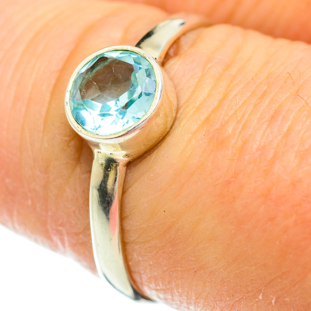 Blue Topaz Rings handcrafted by Anasilvercos - RING51623