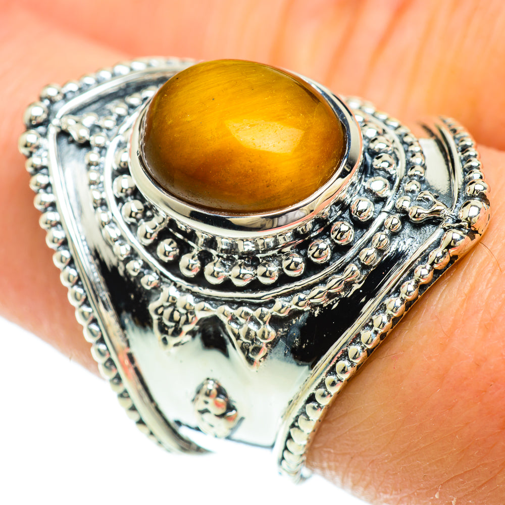 Tiger Eye Rings handcrafted by Anasilvercos - RING51631