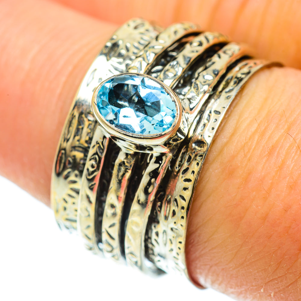 Blue Topaz Rings handcrafted by Anasilvercos - RING51663