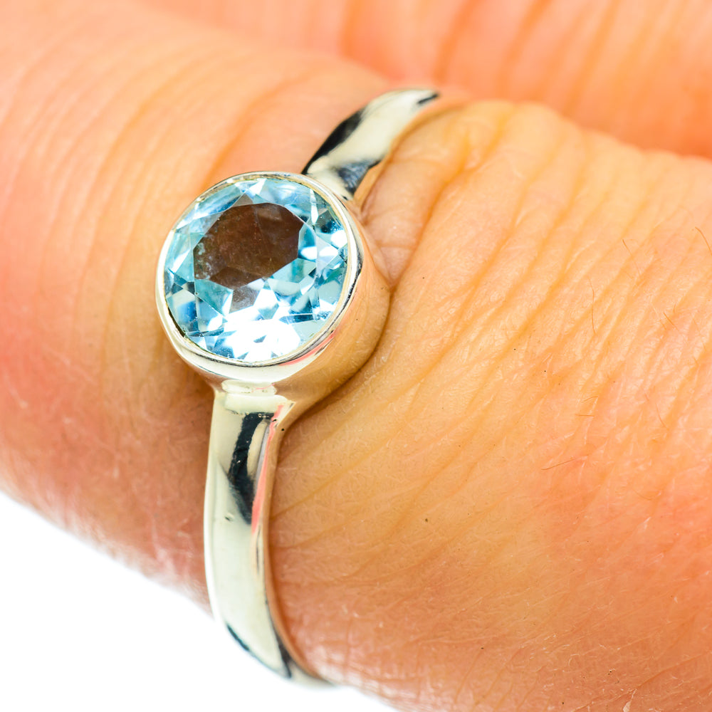 Blue Topaz Rings handcrafted by Anasilvercos - RING51680