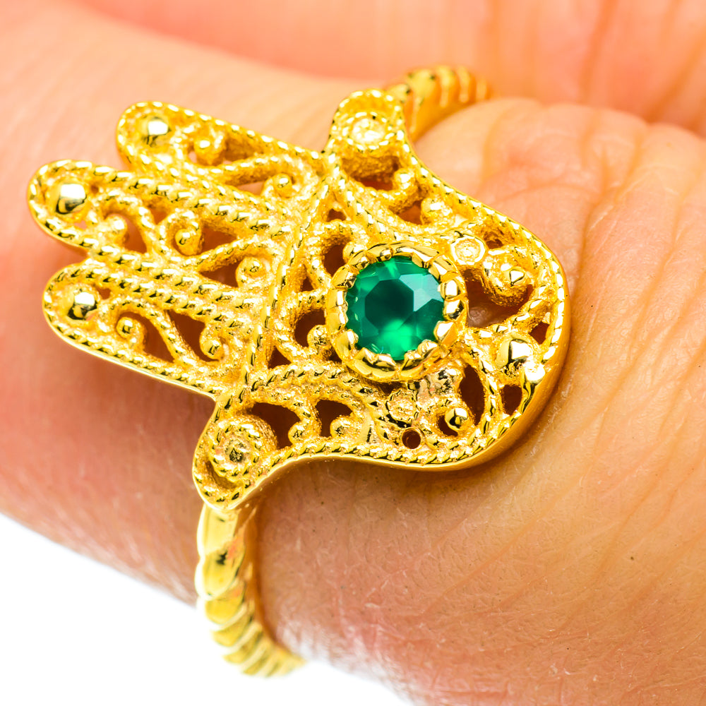 Green Onyx Rings handcrafted by Anasilvercos - RING51682