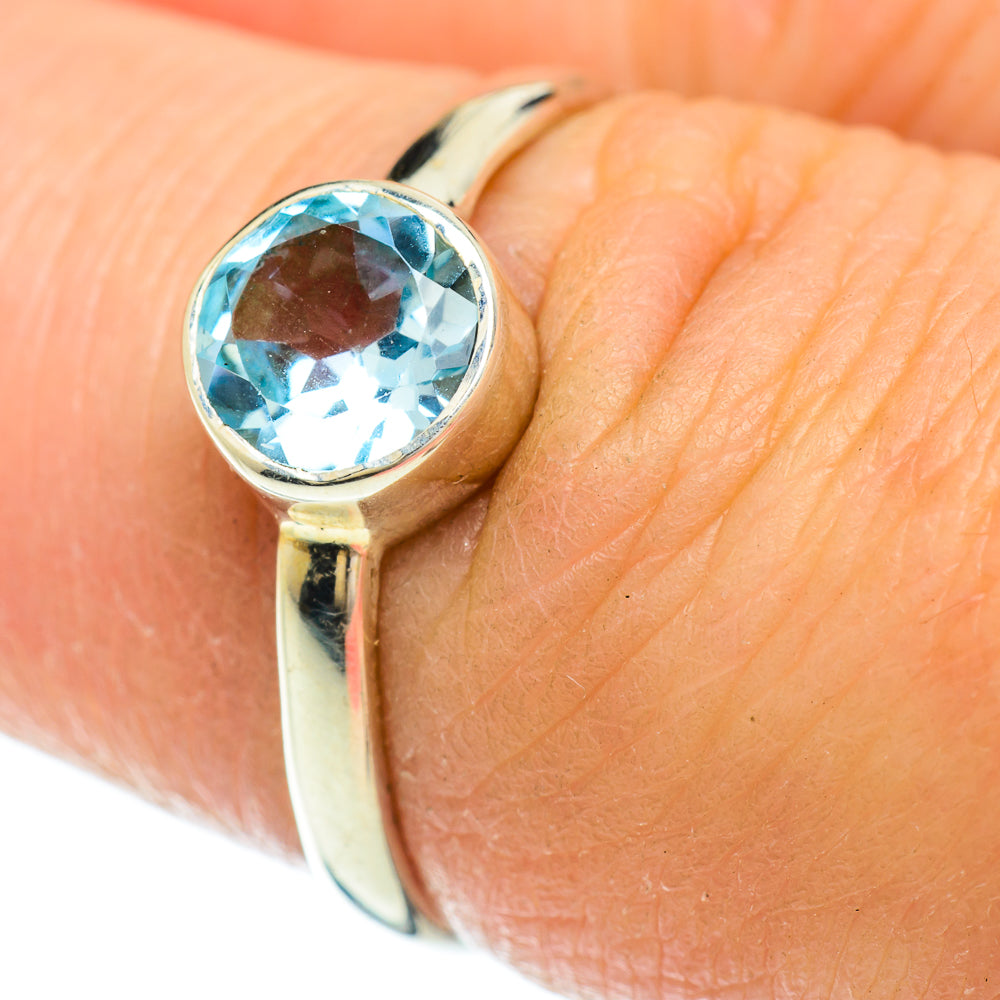 Blue Topaz Rings handcrafted by Anasilvercos - RING51691