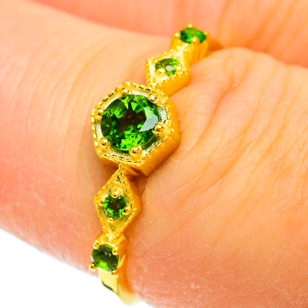 Chrome Diopside Emerald Copper Rings handcrafted by Anasilvercos - RING51707
