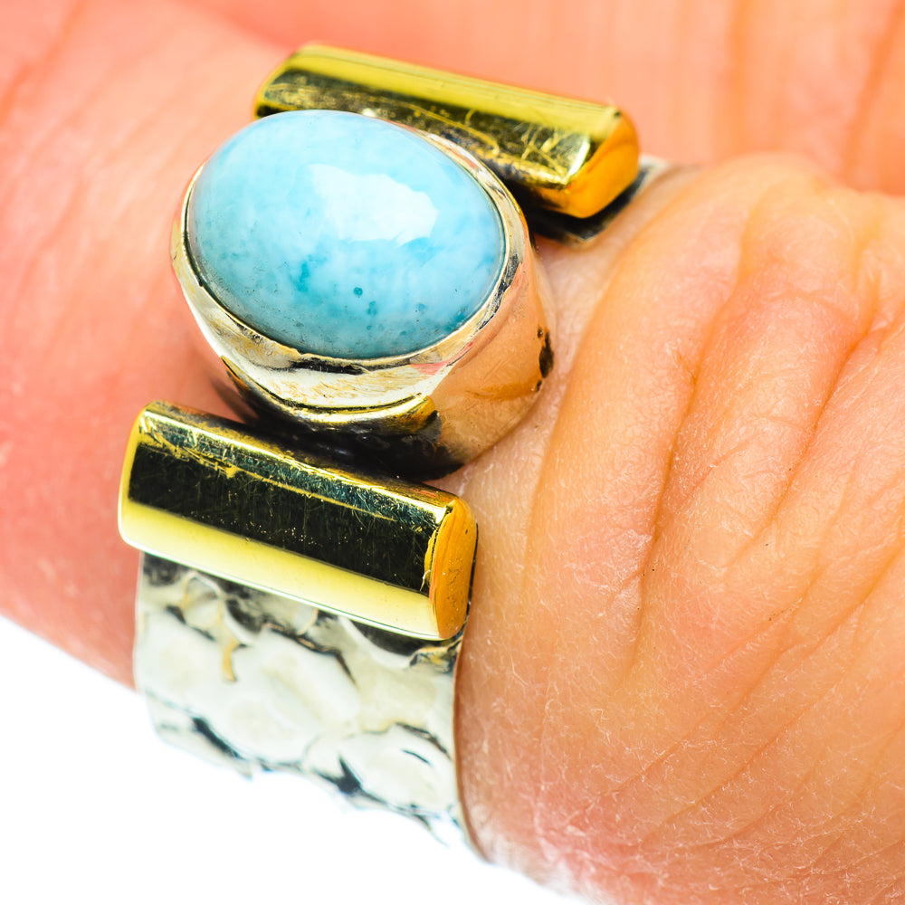Larimar Rings handcrafted by Anasilvercos - RING51714