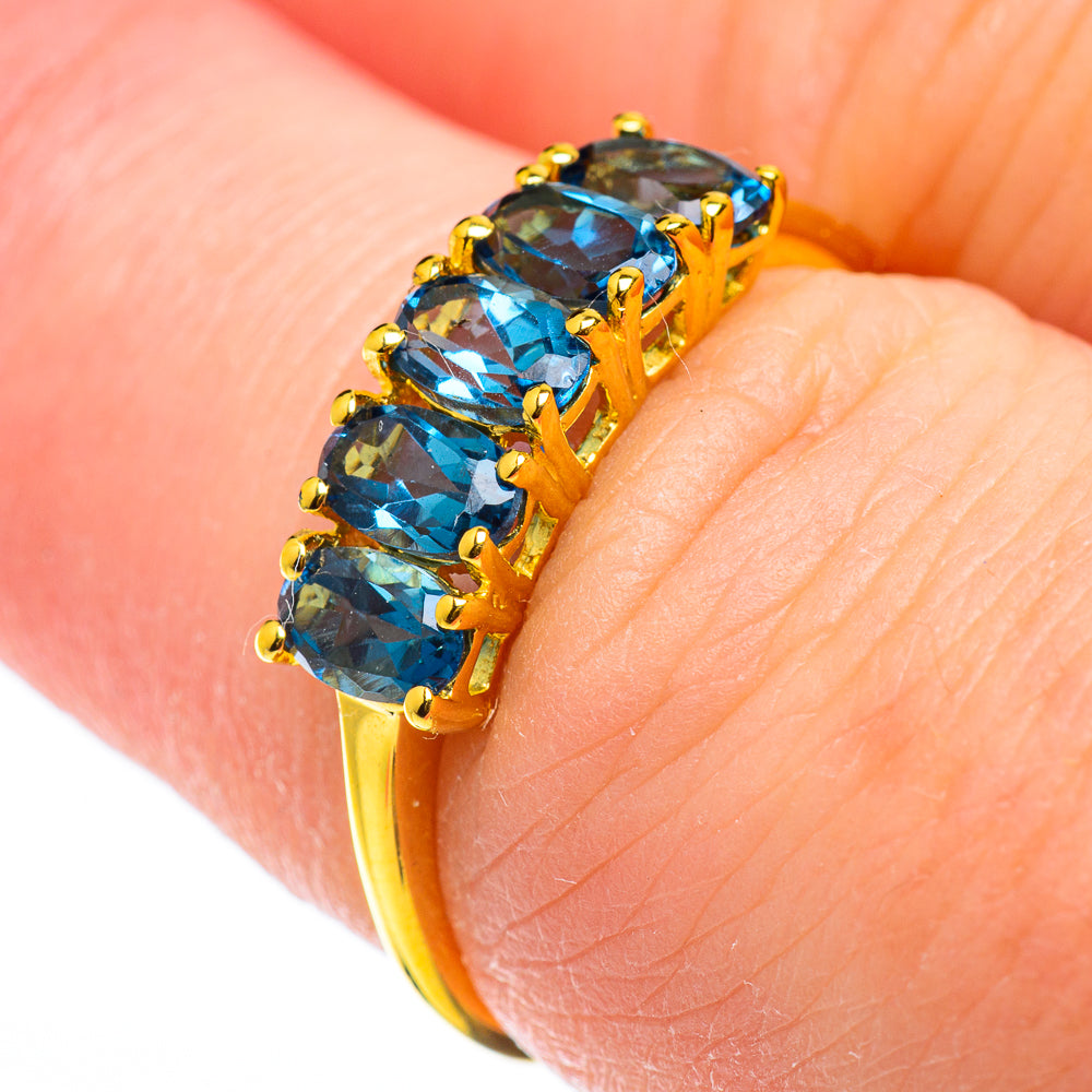 London Blue Topaz Rings handcrafted by Anasilvercos - RING51785