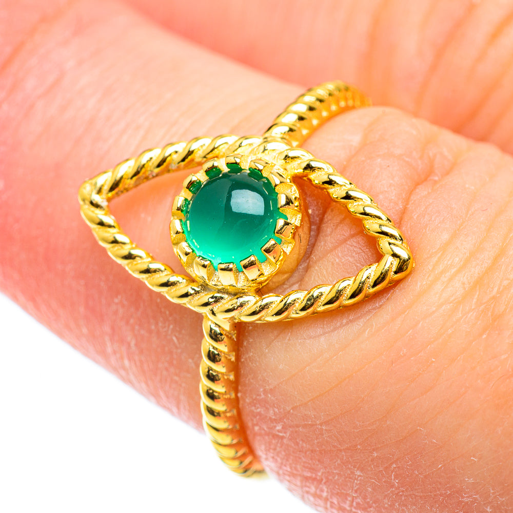 Green Onyx Rings handcrafted by Anasilvercos - RING51790