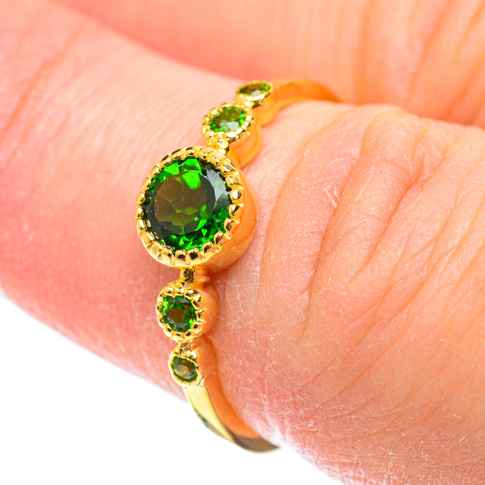 Chrome Diopside Rings handcrafted by Anasilvercos - RING51817