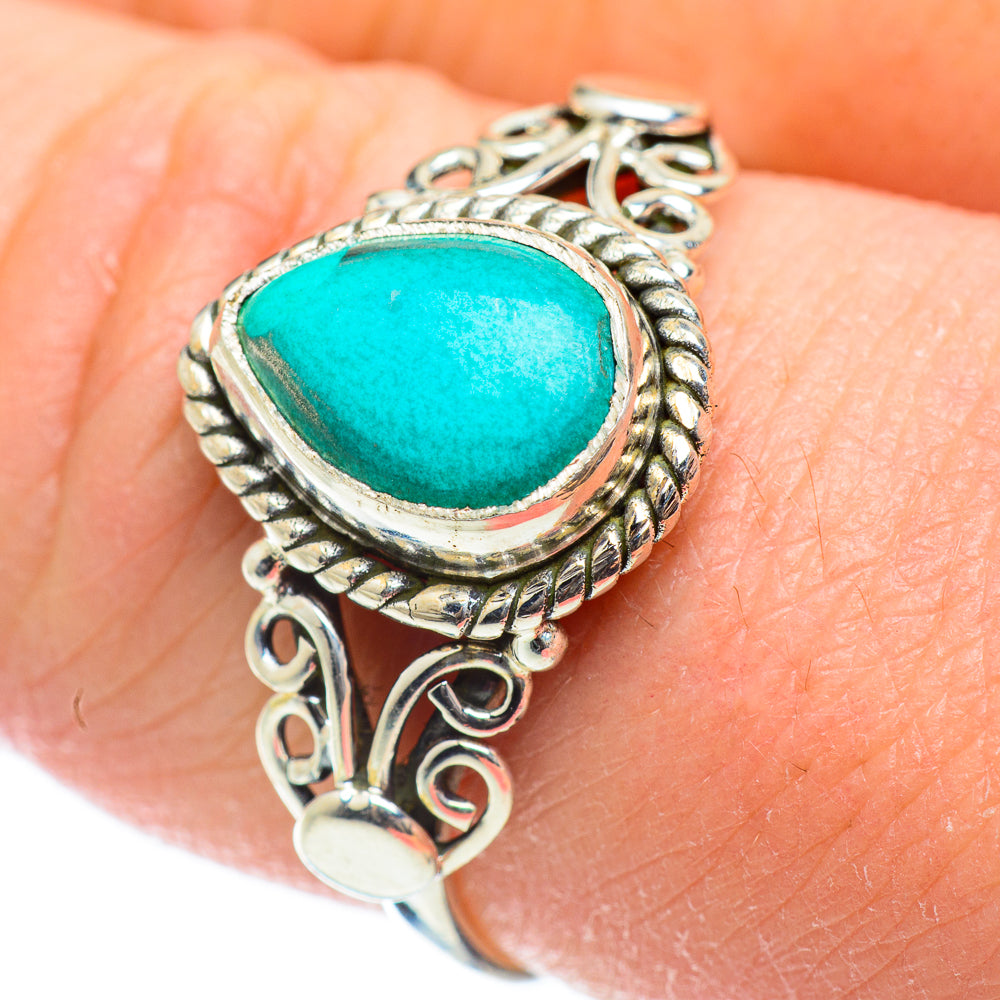 Tibetan Turquoise Rings handcrafted by Anasilvercos - RING51896